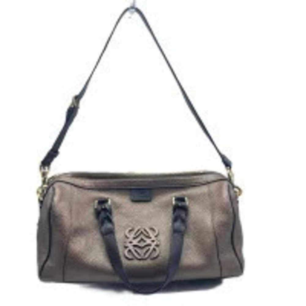 Loewe Tan Bag Boston Bronze Handbag Shoulder Leather Fusta View 4